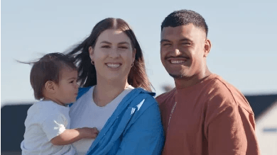 Couple with baby